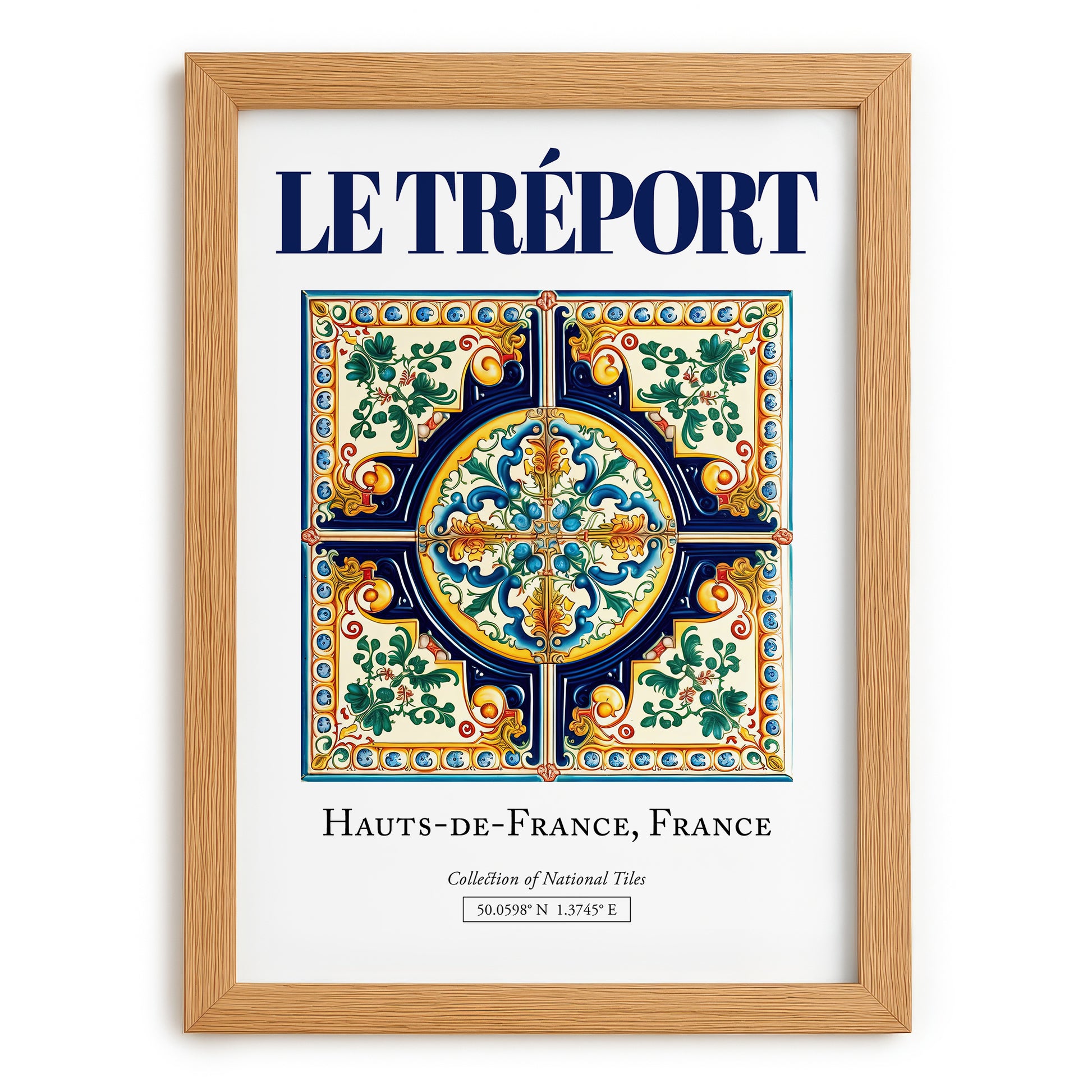 Le Tréport, France – Travel Wall Decor, set in oak frame