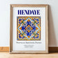 Hendaye, France – Country Culture Poster, in wooden frame leaning on the floor