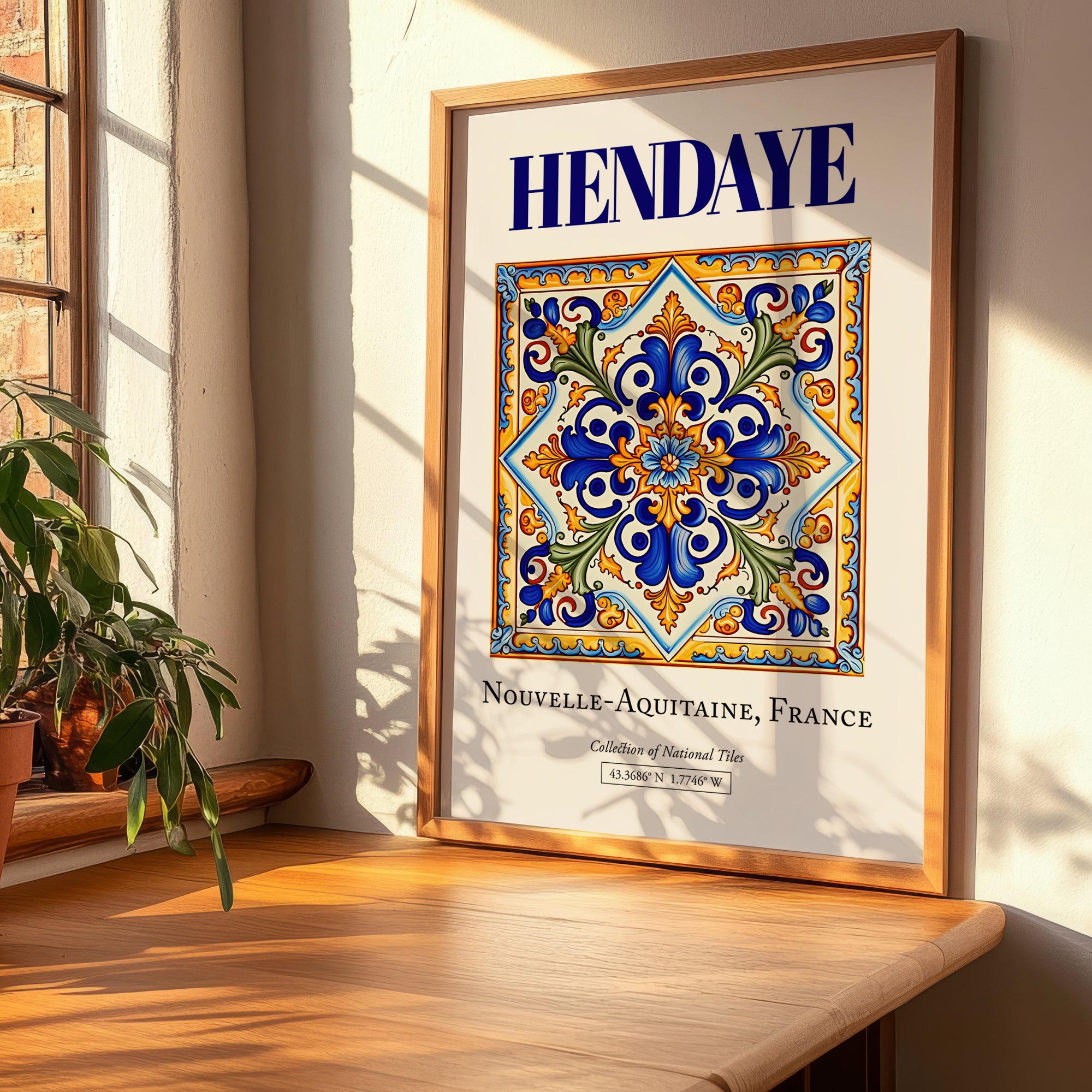 Hendaye, France – Country Culture Poster, clean layout with no caption