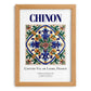 Chinon, France – Travel Poster, set in oak frame