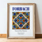 Forbach, France – Travel Wall Decor, in wooden frame leaning on the floor