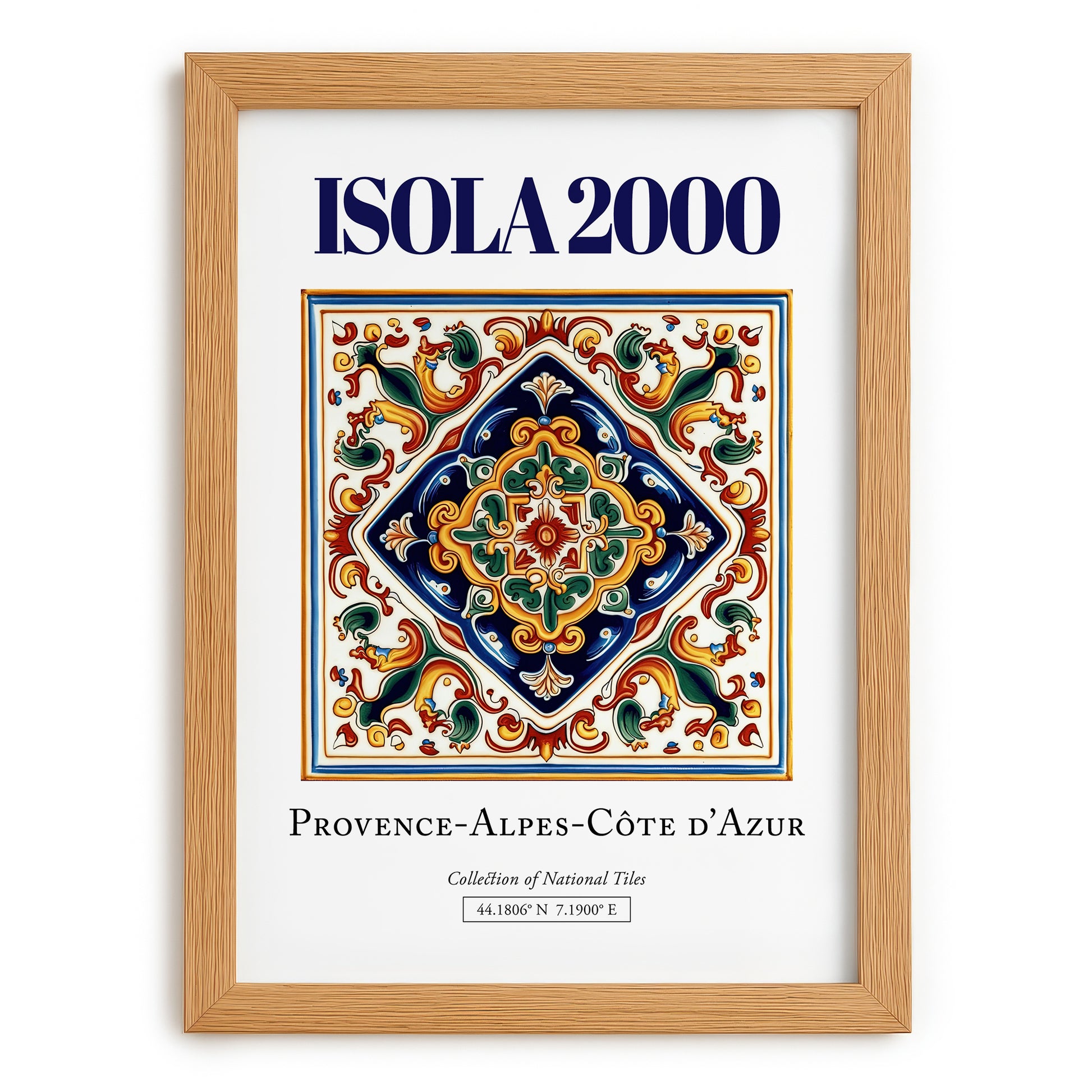 Isola 2000, France – Travel Wall Art, set in oak frame