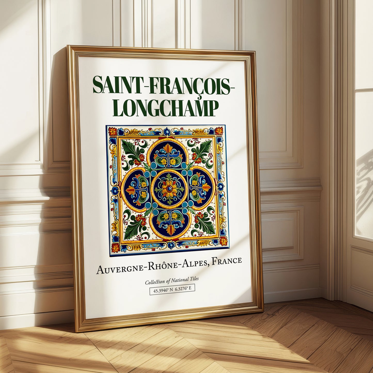 Saint-François-Longchamp, France – Travel Wall Art, styled in a charming Paris street view
