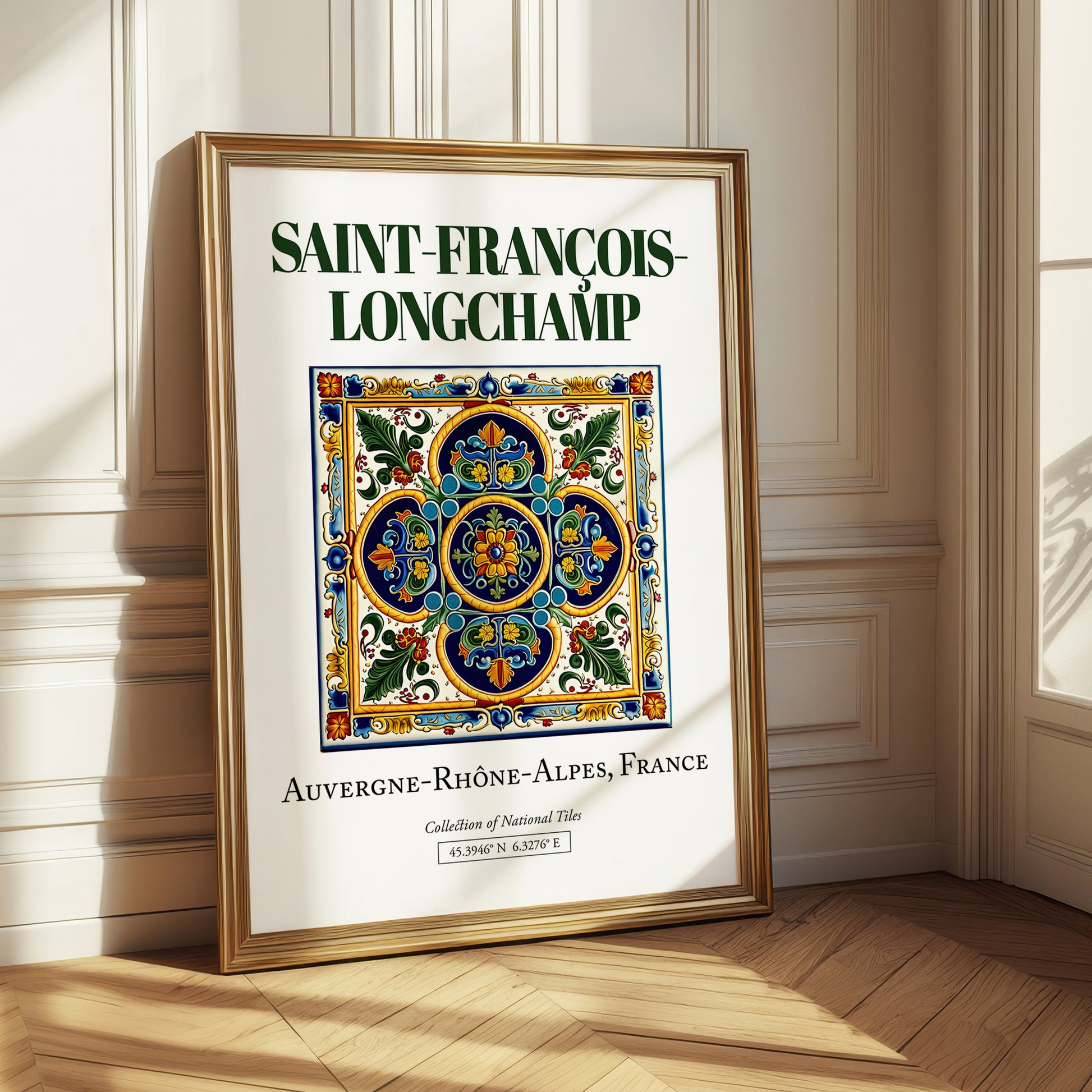 Saint-François-Longchamp, France – Travel Wall Art, styled in a charming Paris street view