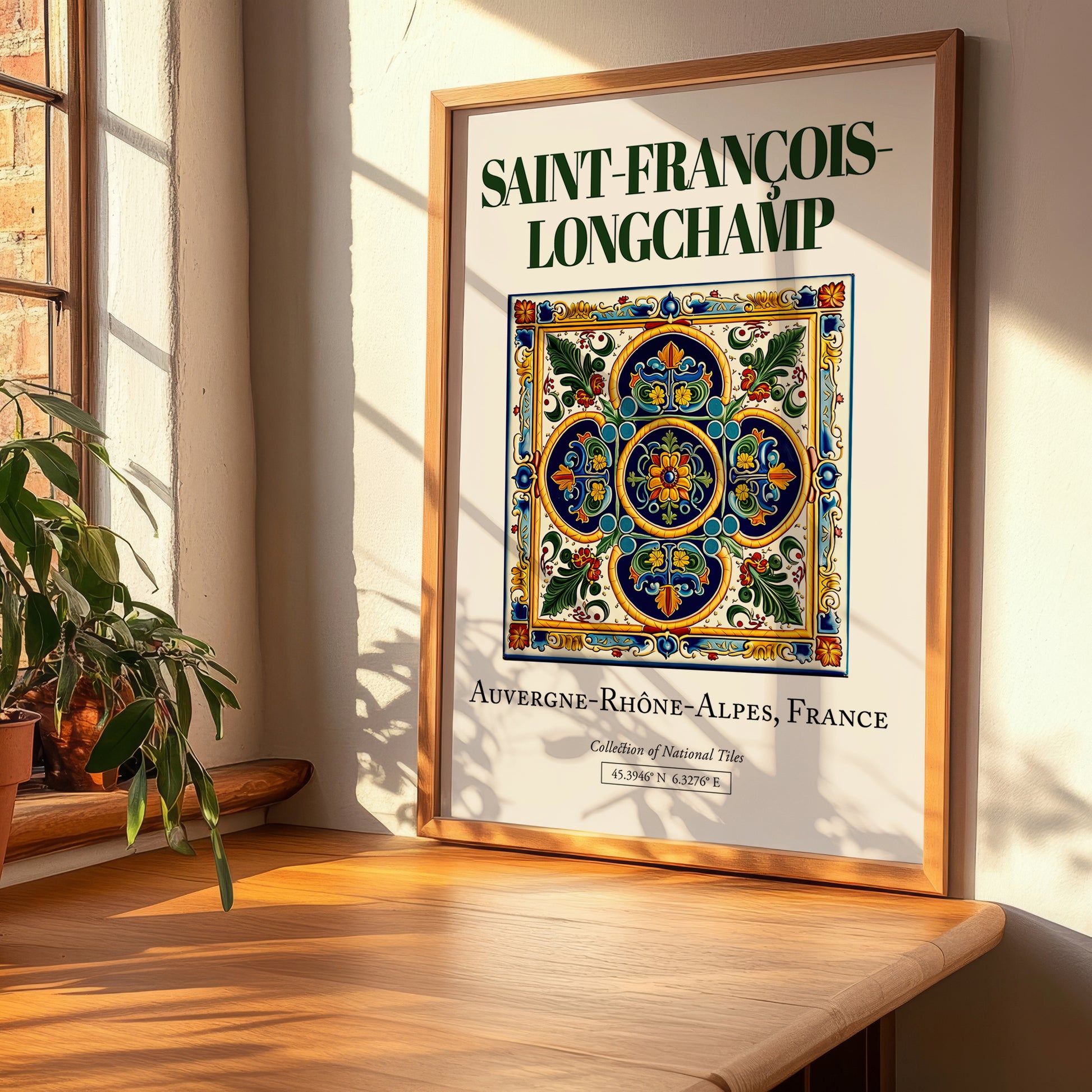 Saint-François-Longchamp, France – Travel Wall Art, clean layout with no caption