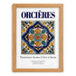 Orcières, France – Retro Travel Poster, set in oak frame