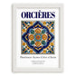 Orcières, France – Retro Travel Poster, placed in minimal white frame