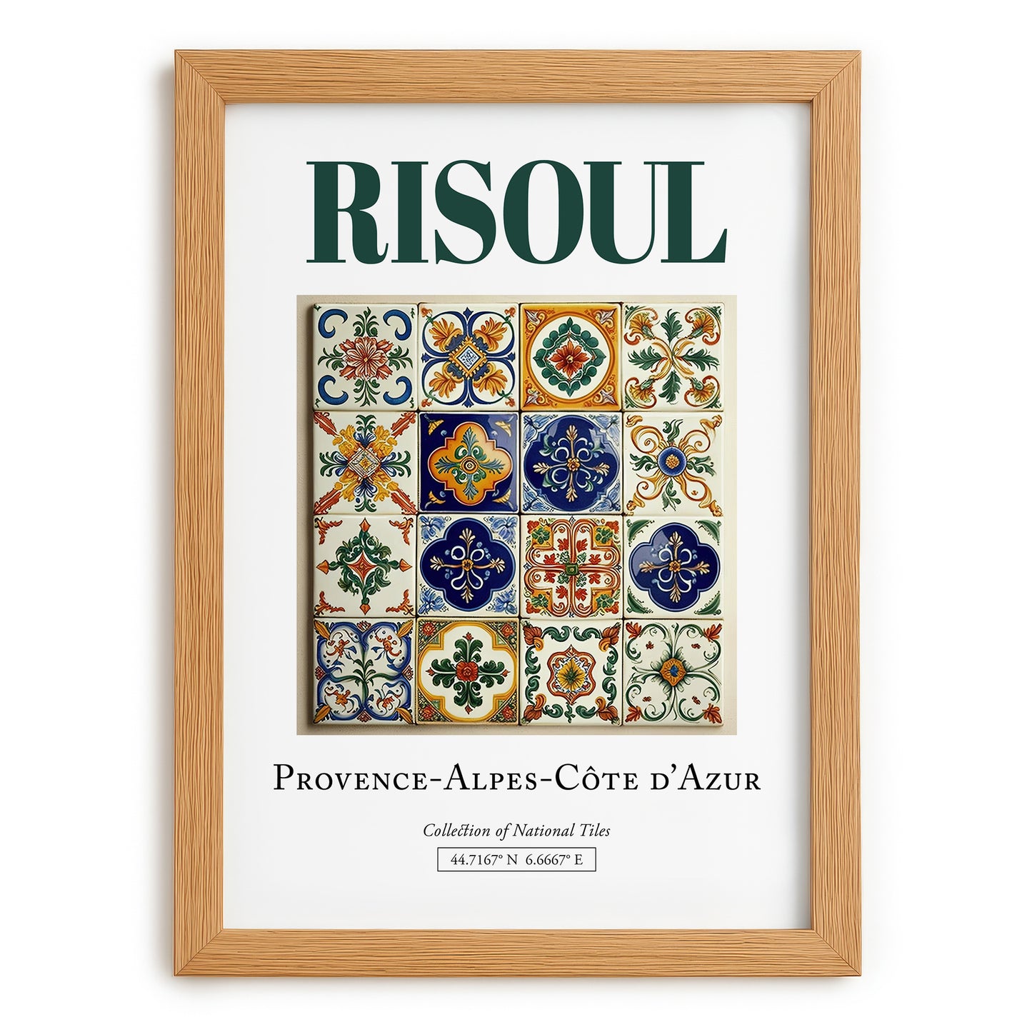 Risoul, France – Travel Wall Art, set in oak frame