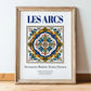 Les Arcs, France – Travel Wall Decor, in wooden frame leaning on the floor