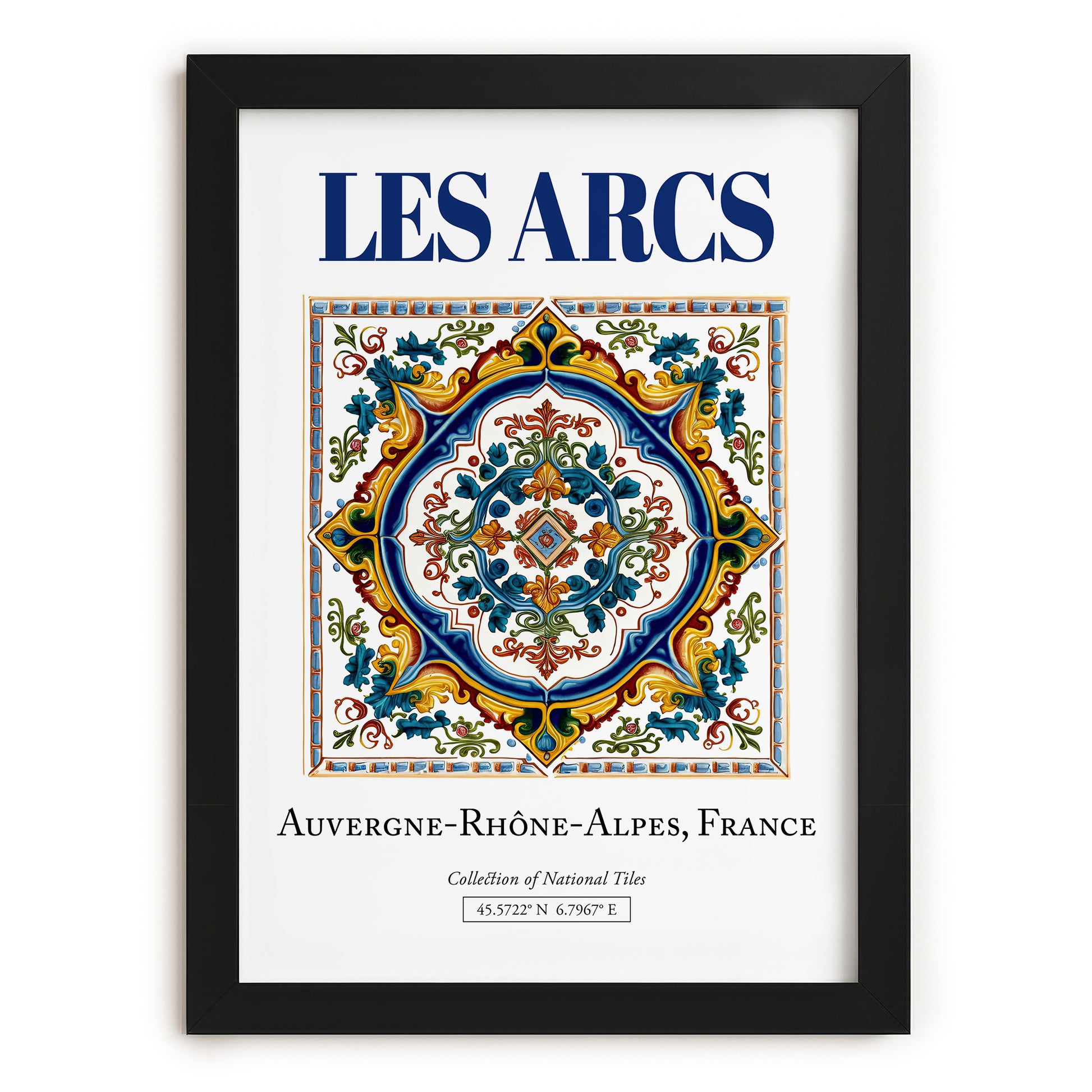 Les Arcs, France – Travel Wall Decor, in sleek black frame