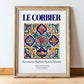 Le Corbier, France – Travel Poster, in wooden frame leaning on the floor