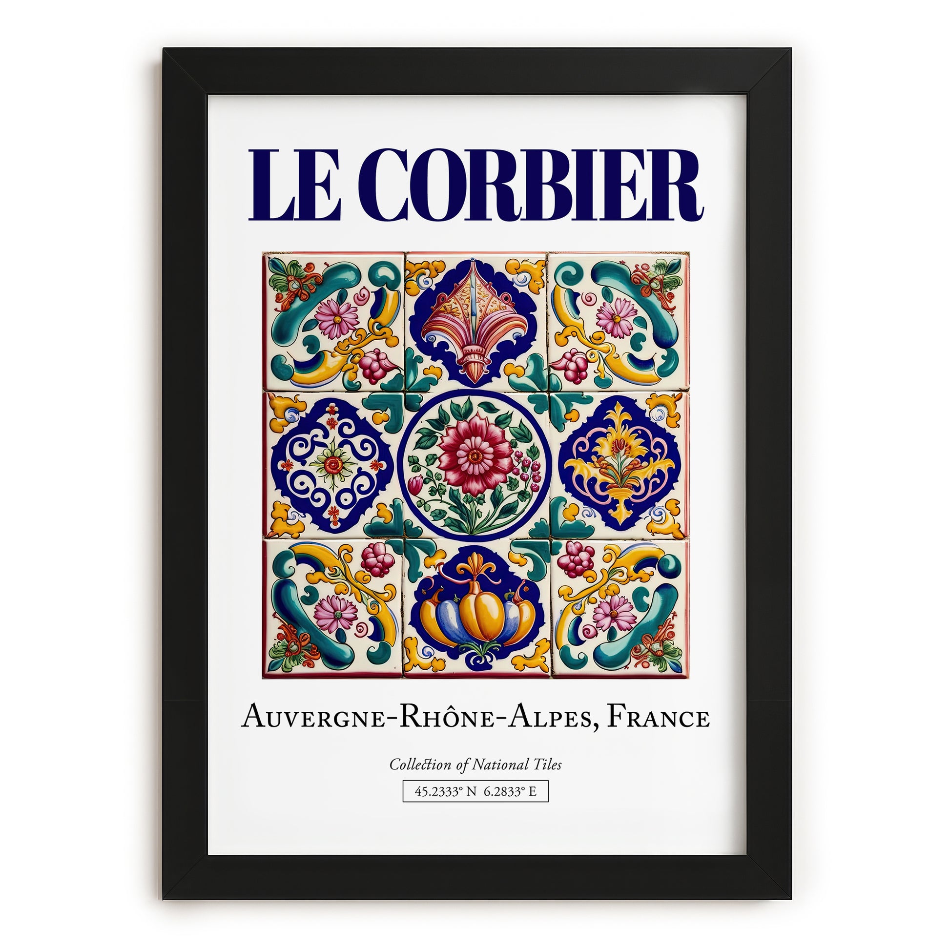 Le Corbier, France – Travel Poster, in sleek black frame