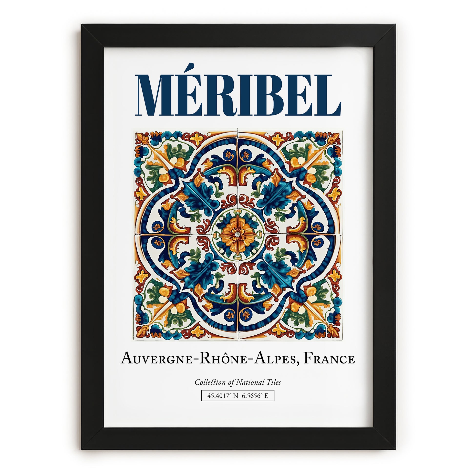 Méribel, France – Travel Wall Decor, in sleek black frame