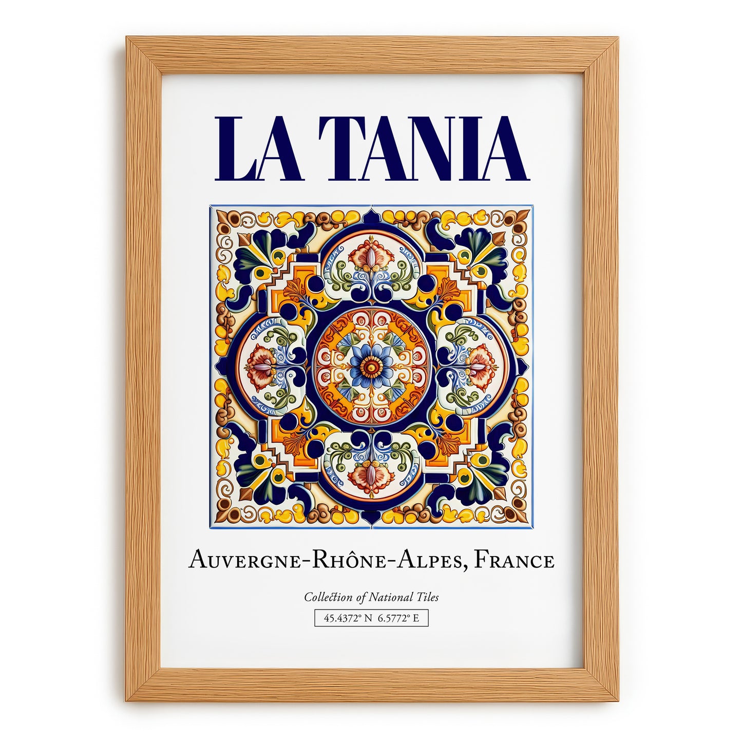 La Tania, France – Travel Print, set in oak frame