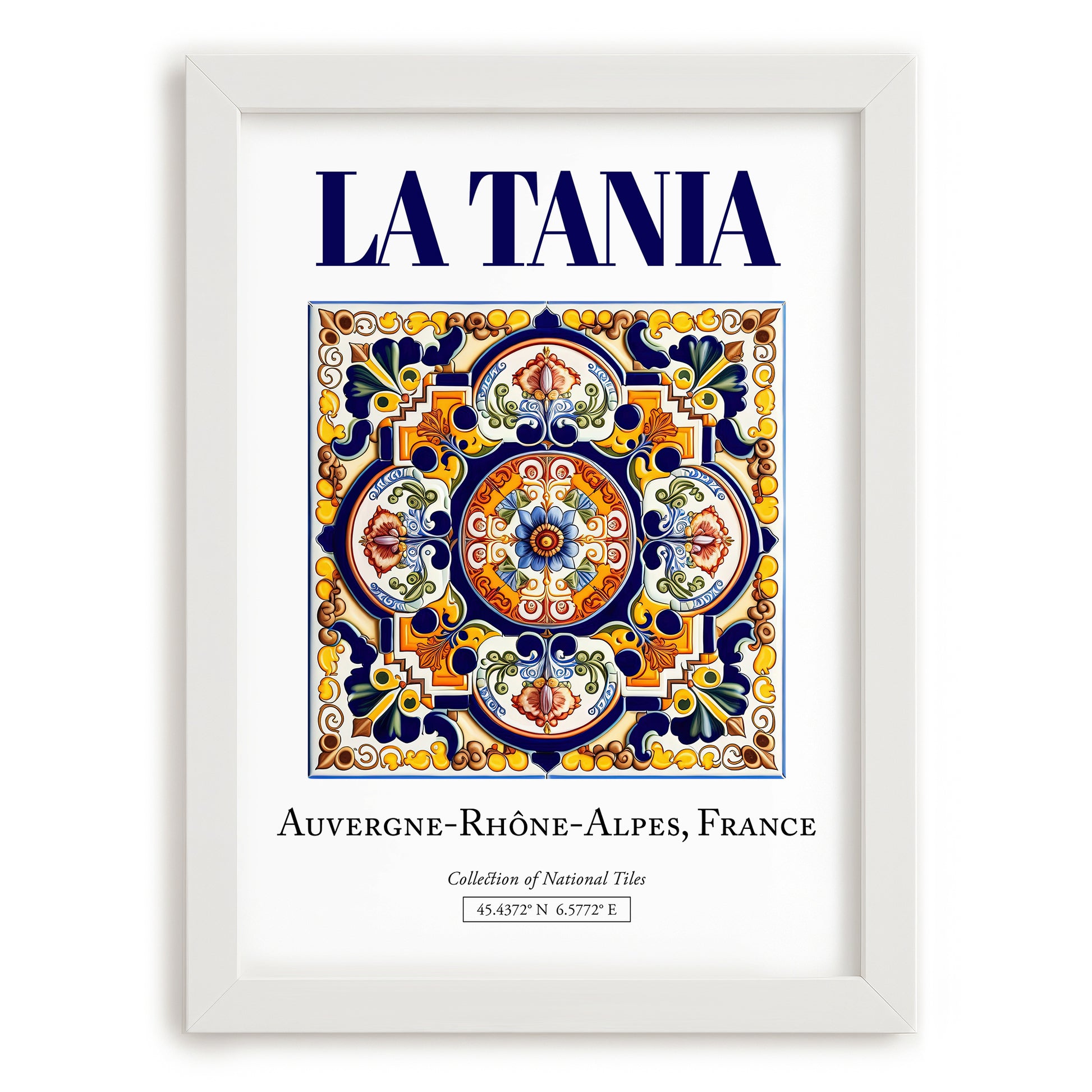 La Tania, France – Travel Print, placed in minimal white frame