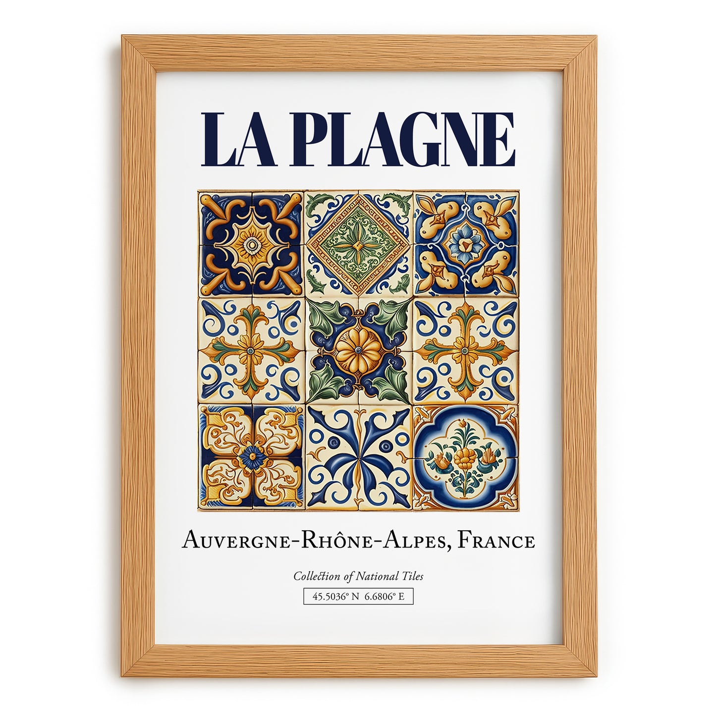 La Plagne, France – National Pride Wall Decor, set in oak frame