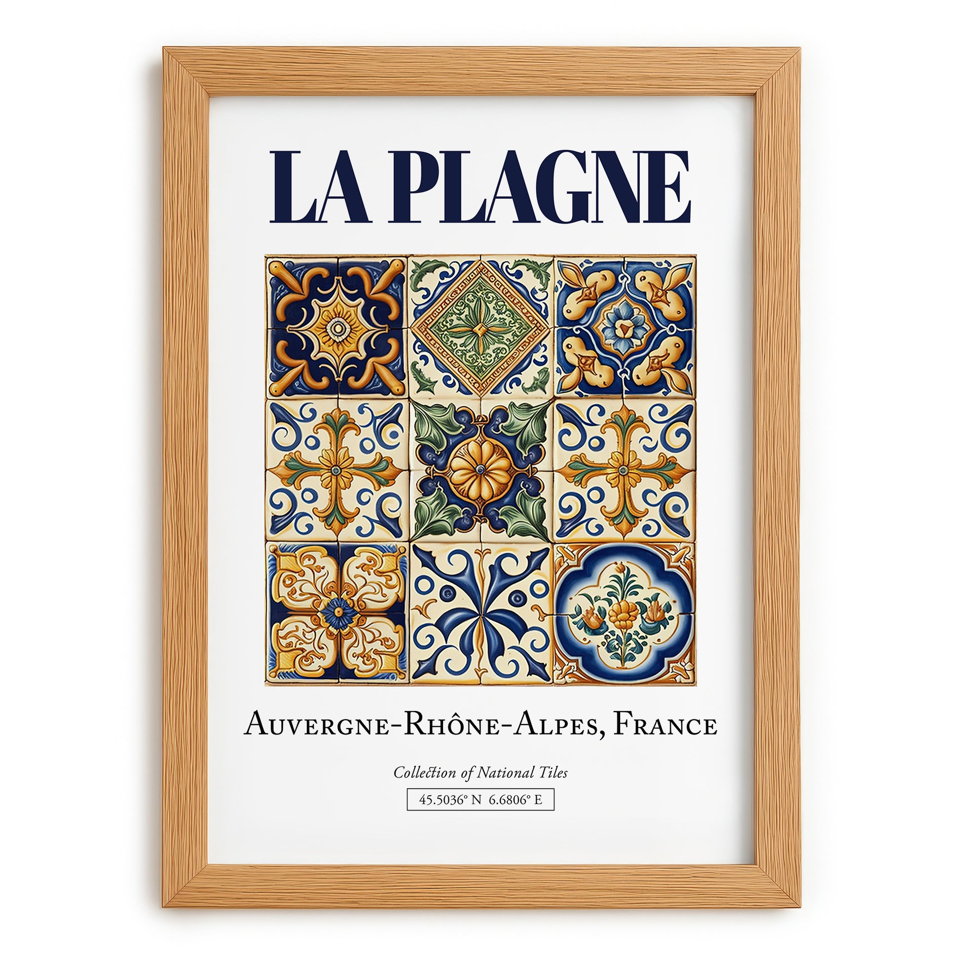 La Plagne, France – National Pride Wall Decor, set in oak frame