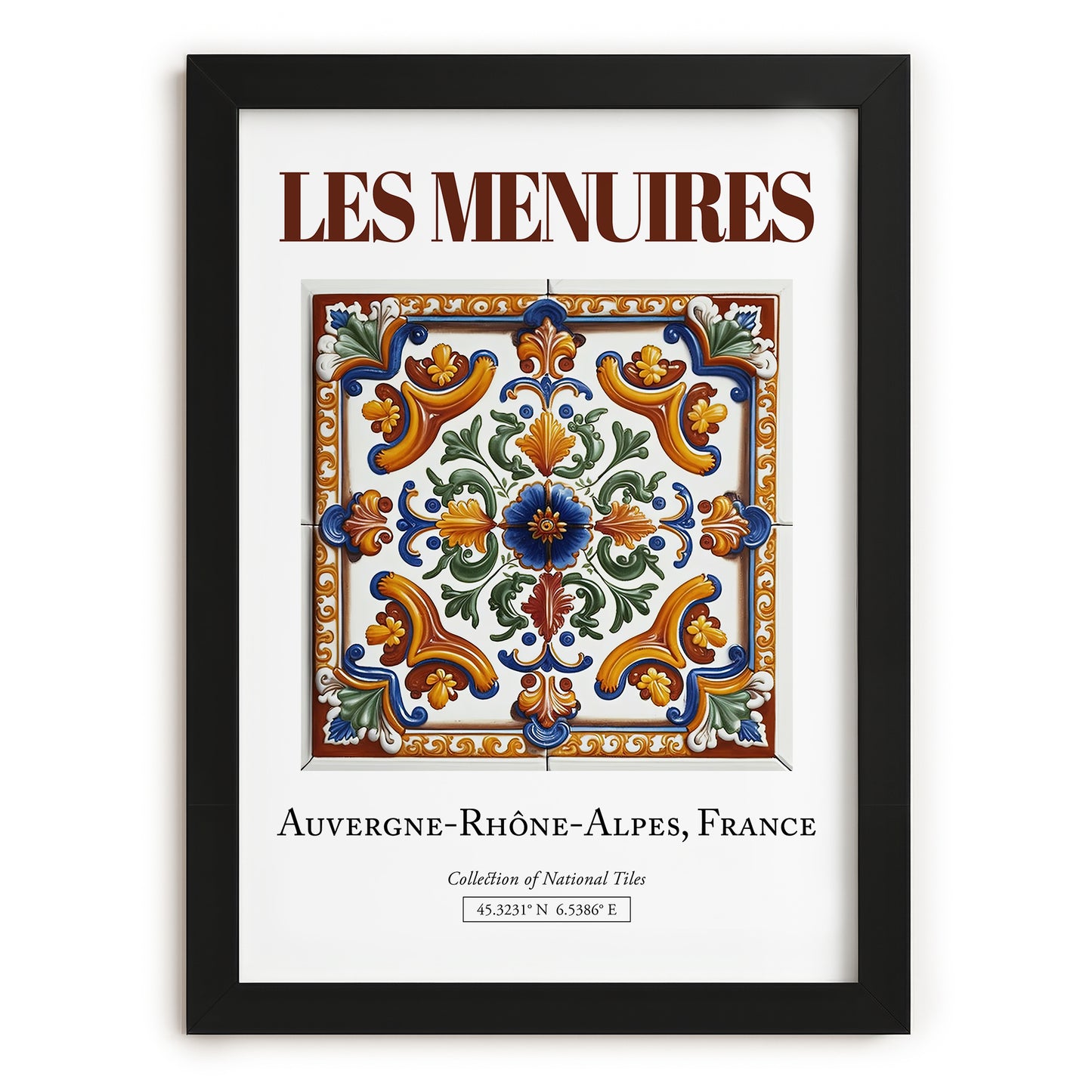 Les Menuires, France – Travel Print, in sleek black frame