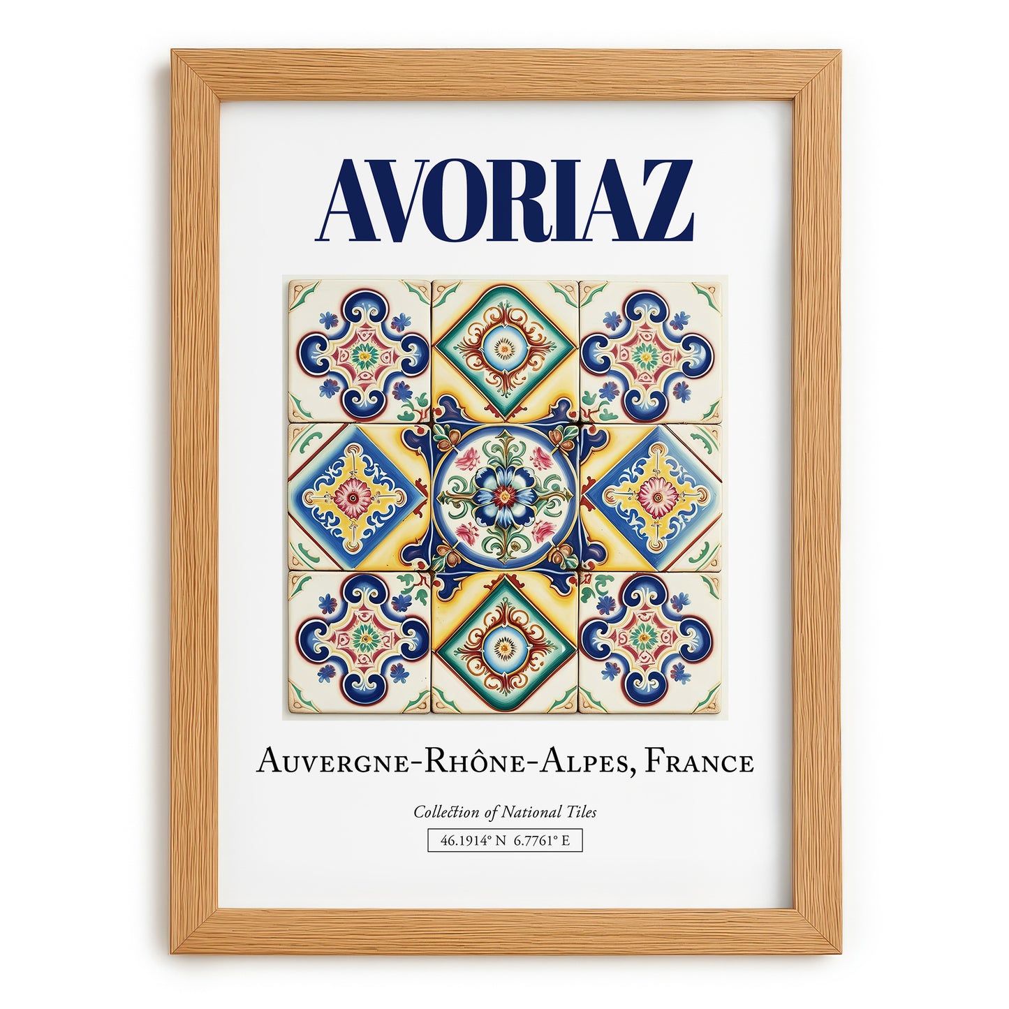 Avoriaz, France – Travel Print, set in oak frame