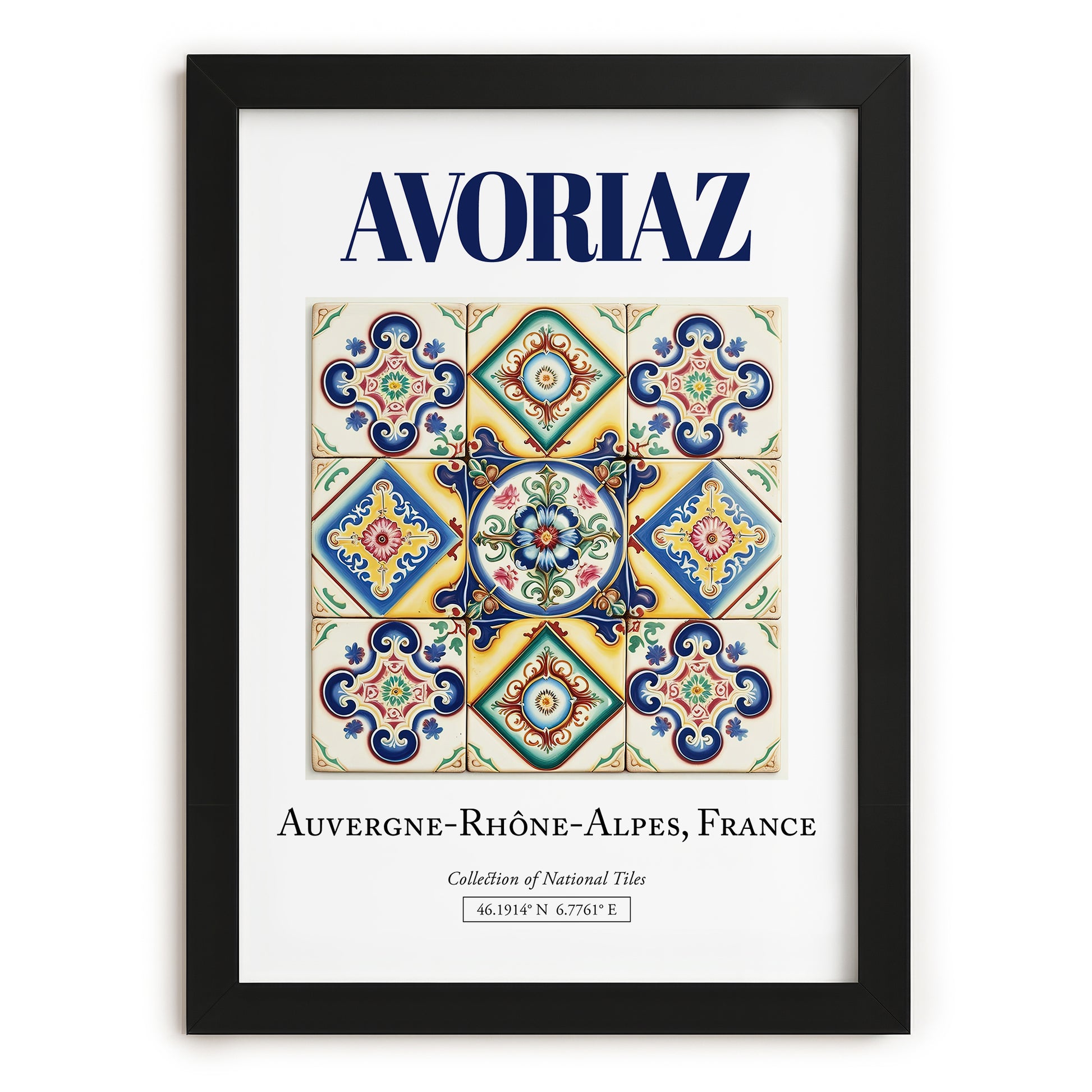 Avoriaz, France – Travel Print, in sleek black frame
