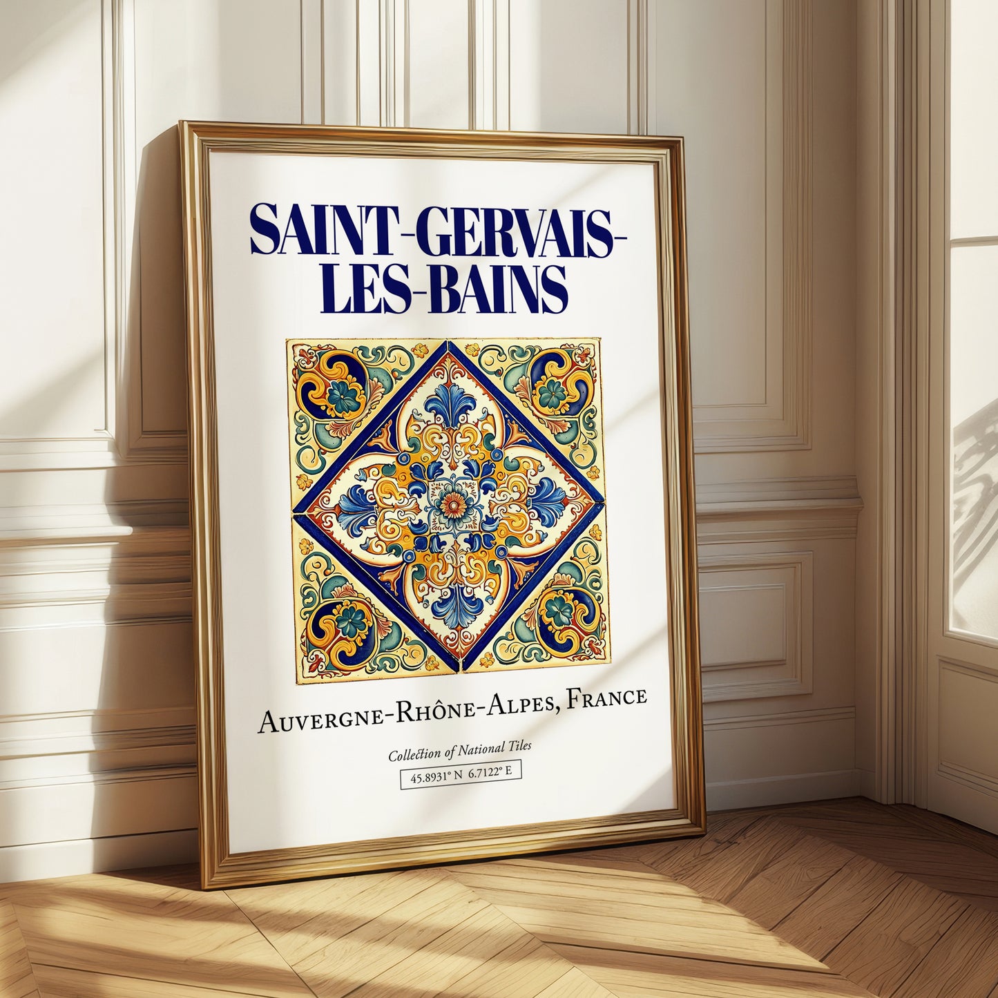 Saint-Gervais-les-Bains, France – Away From Home Poster, styled in a charming Paris street view