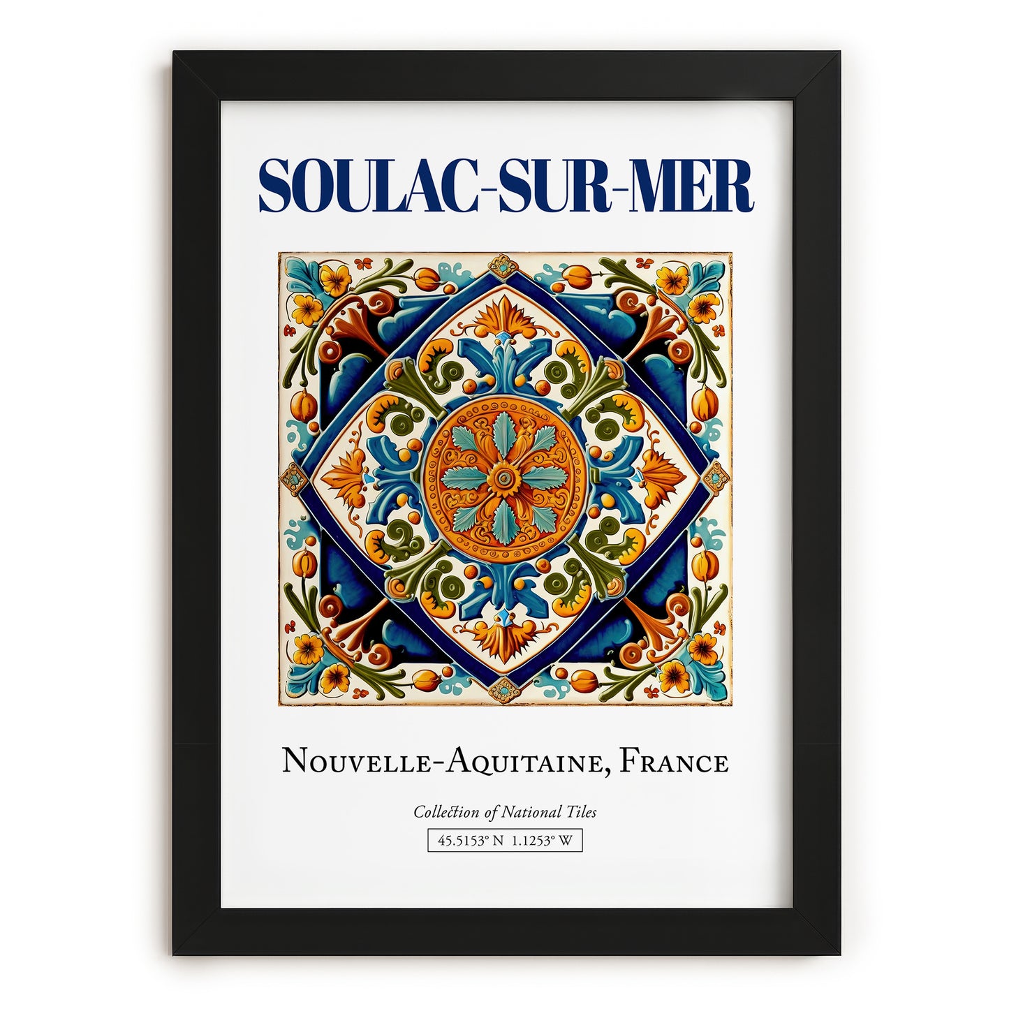 Soulac-sur-Mer, France – Travel Wall Decor, in sleek black frame