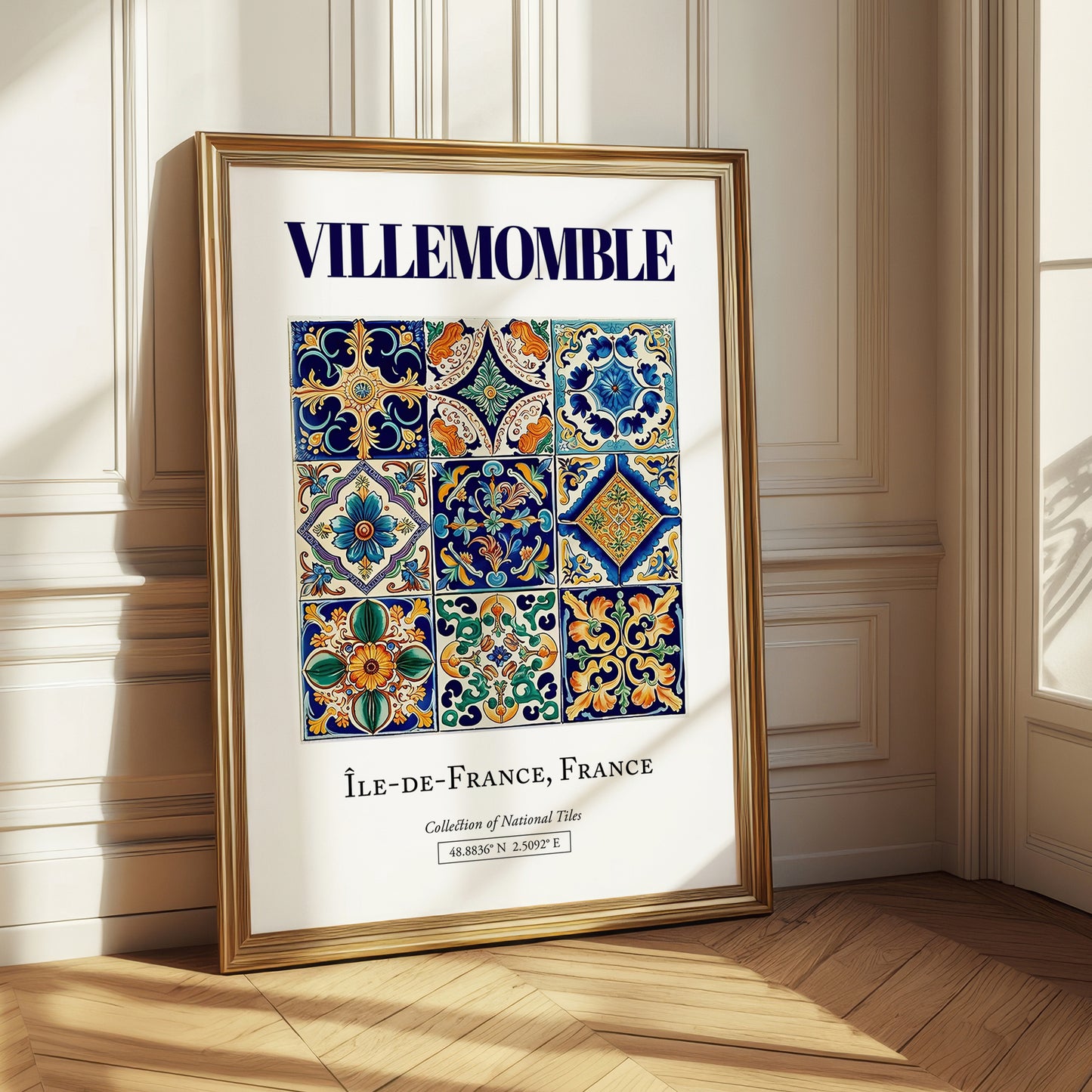 Villemomble, France – Minimalist Travel Print, styled in a charming Paris street view