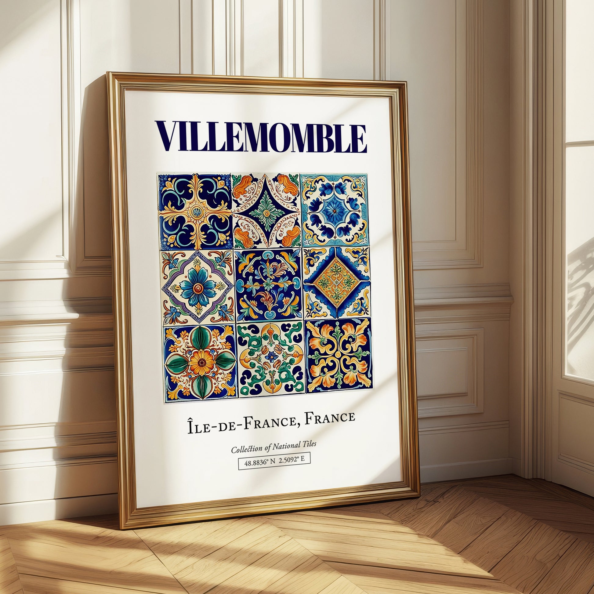 Villemomble, France – Minimalist Travel Print, styled in a charming Paris street view