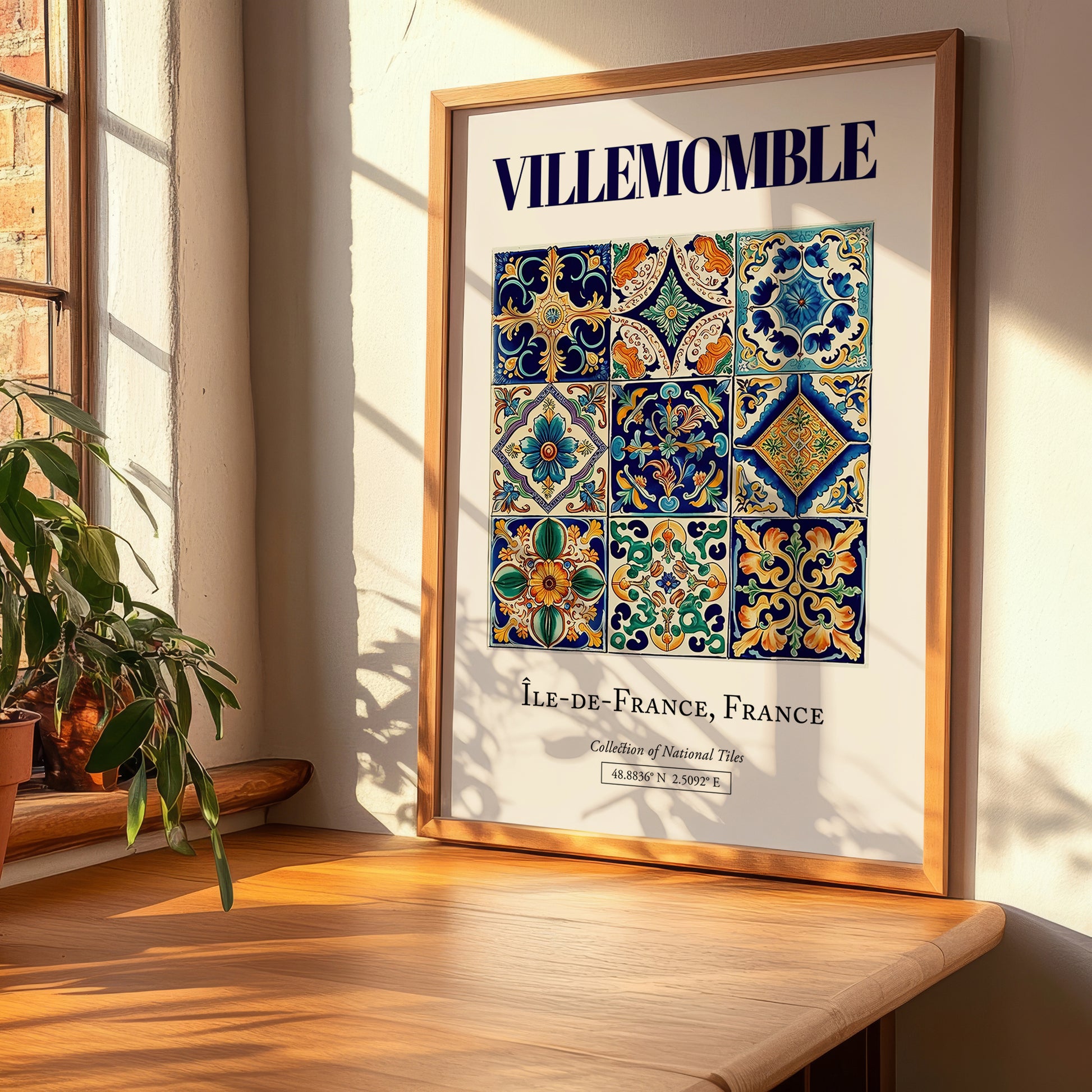 Villemomble, France – Minimalist Travel Print, clean layout with no caption