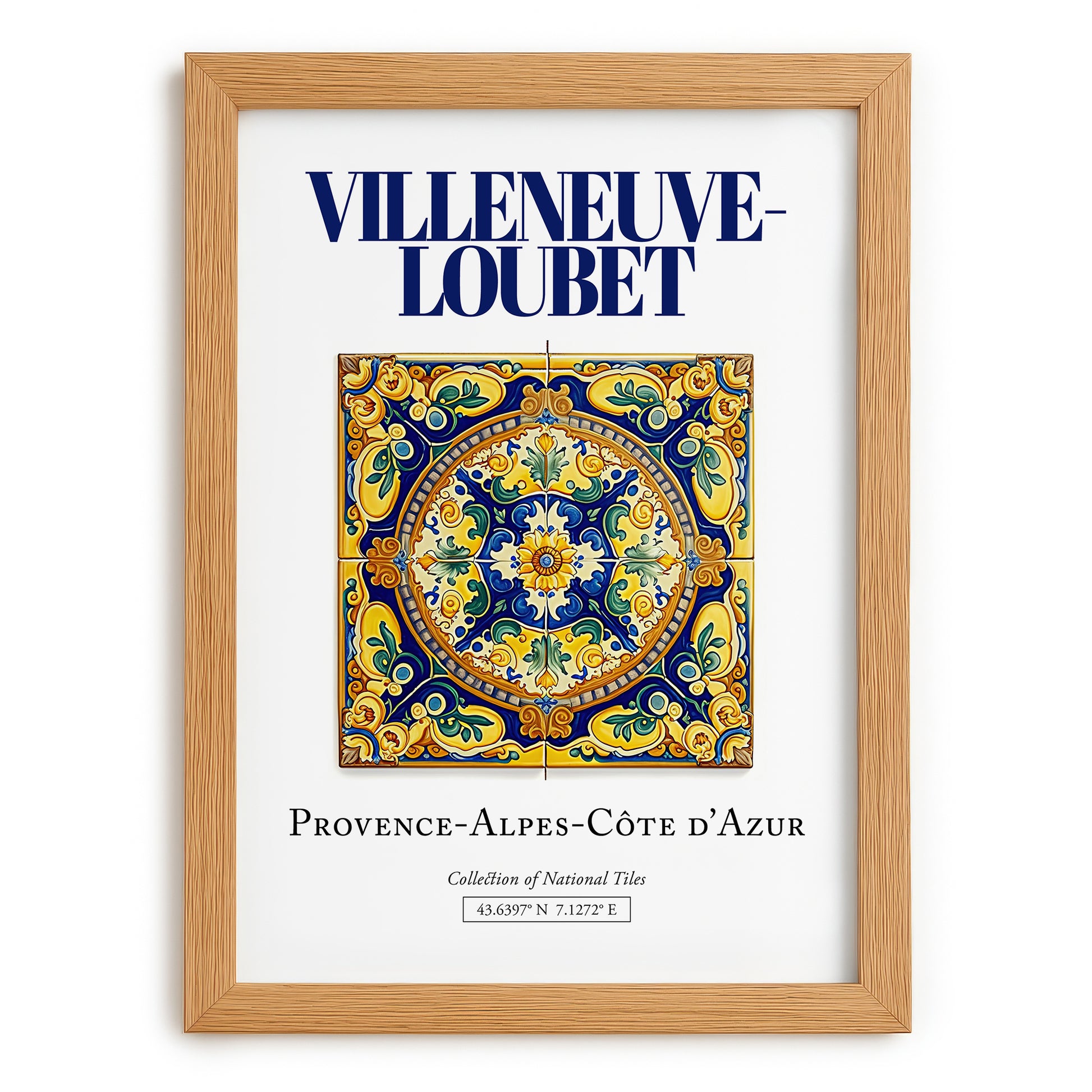 Villeneuve-Loubet, France – Travel Wall Art, set in oak frame