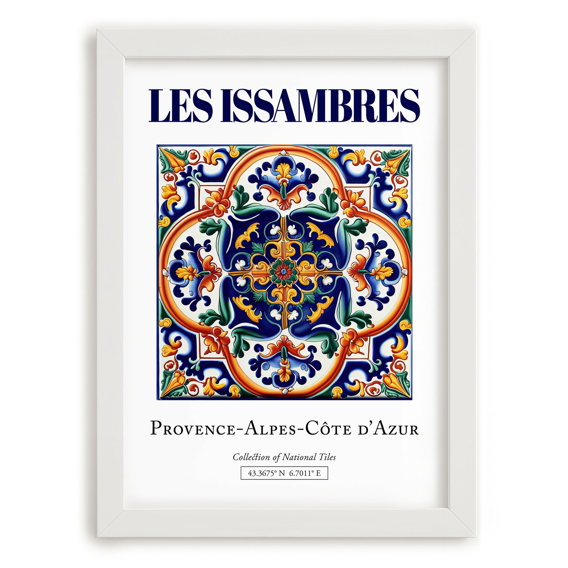 Les Issambres, France – Travel Memories Wall Print, placed in minimal white frame