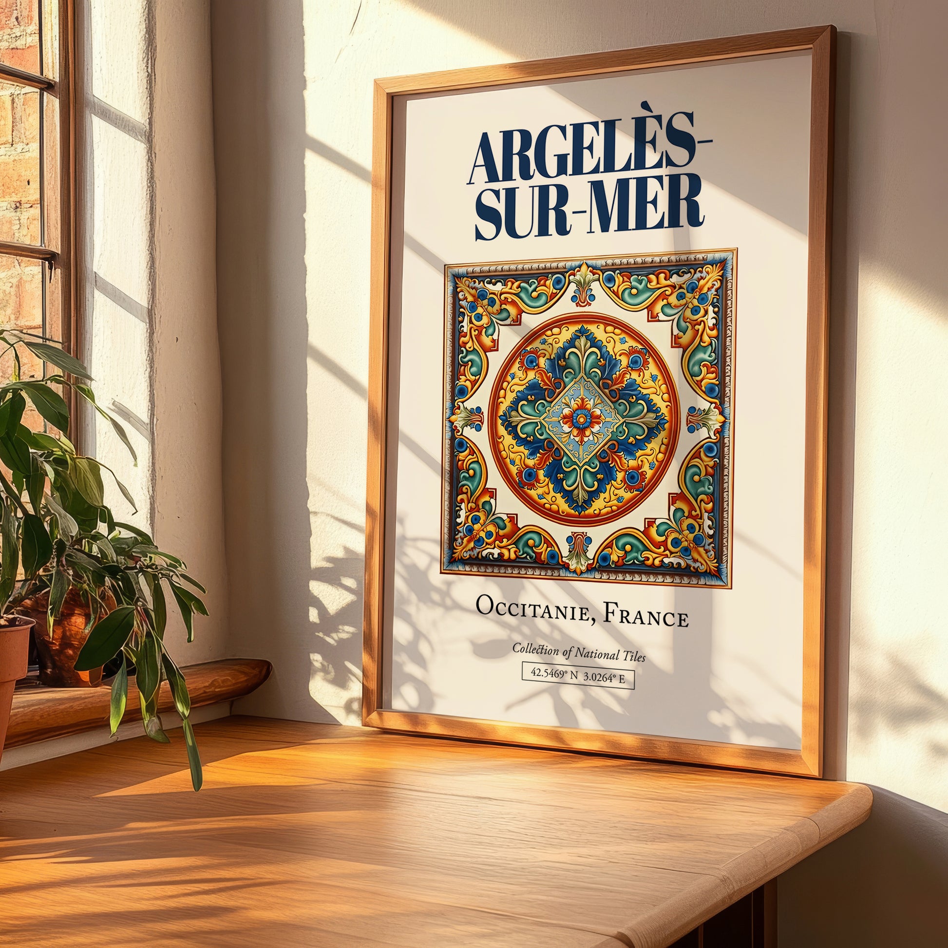 Argelès-sur-Mer, France – Travel Wall Art, clean layout with no caption