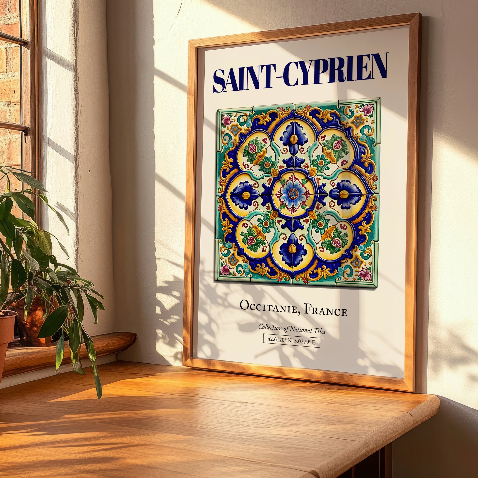 Saint-Cyprien, France – World Heritage Travel Poster, clean layout with no caption