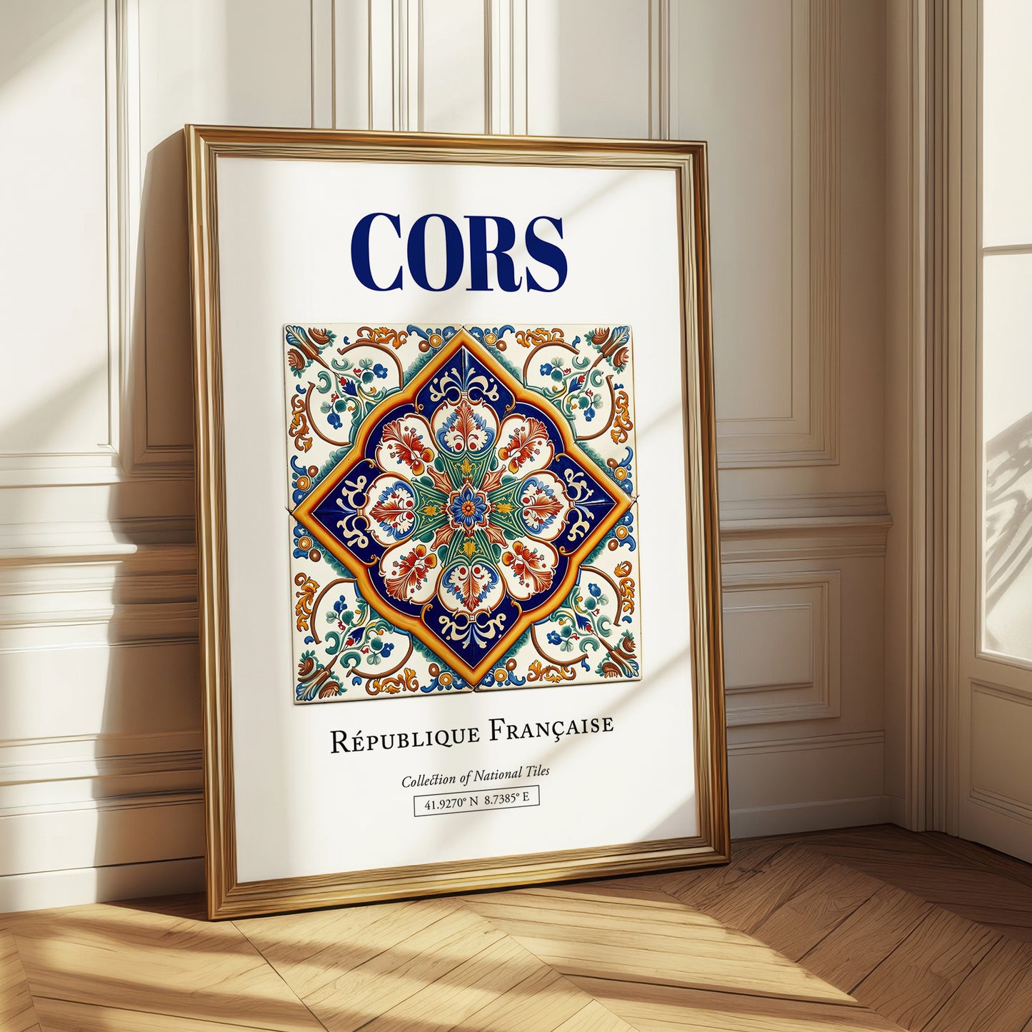 Cors, France – World Heritage Travel Poster, styled in a charming Paris street view
