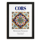 Cors, France – World Heritage Travel Poster, in sleek black frame