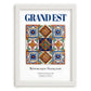 Grand Est, France – Retro Travel Poster, placed in minimal white frame