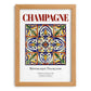 Champagne, France – Travel Poster, set in oak frame