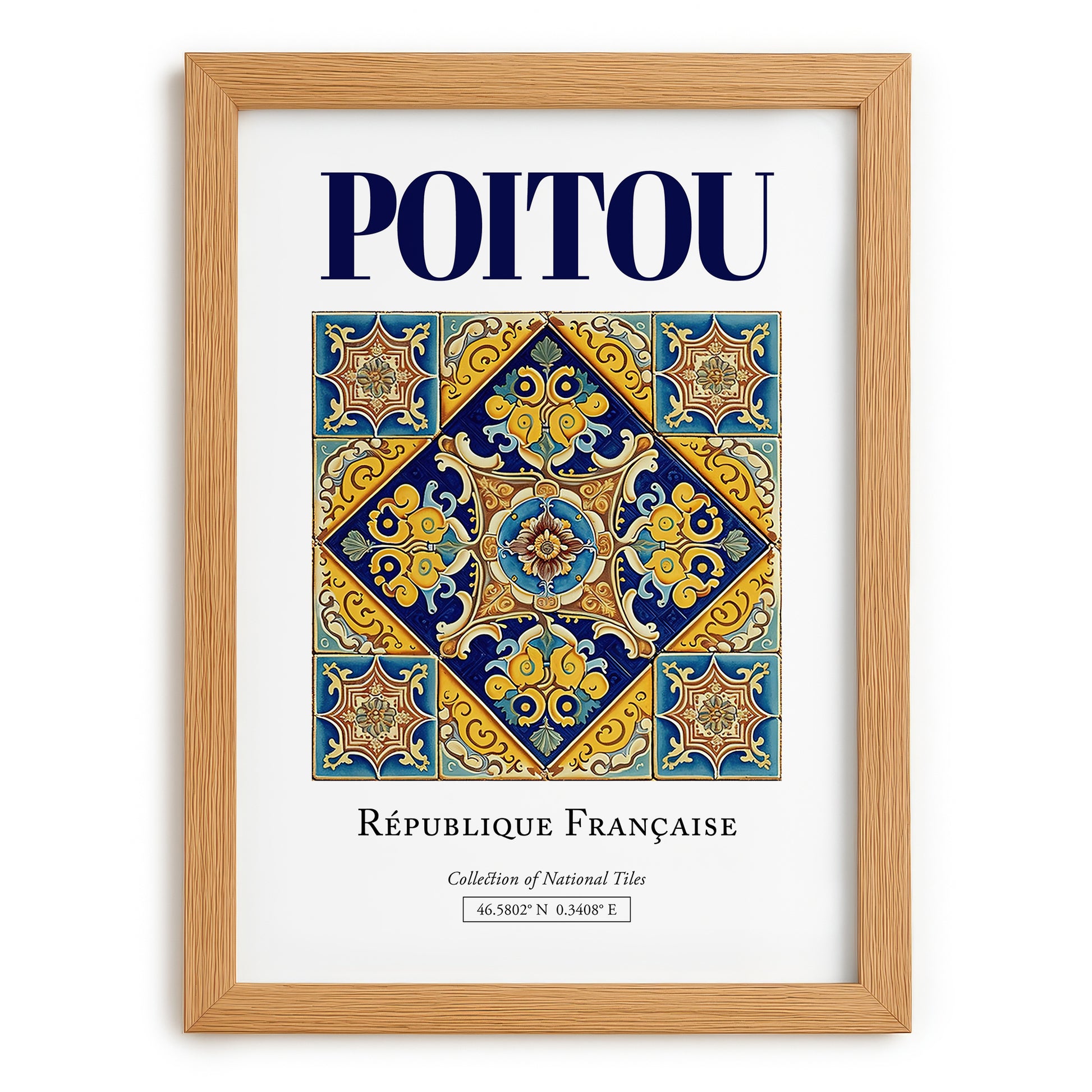 Poitou, France – Travel Wall Decor, set in oak frame