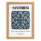 Santorini, Greece – Travel Poster, set in oak frame