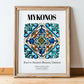 Mykonos, Greece – Travel Wall Decor, in wooden frame leaning on the floor