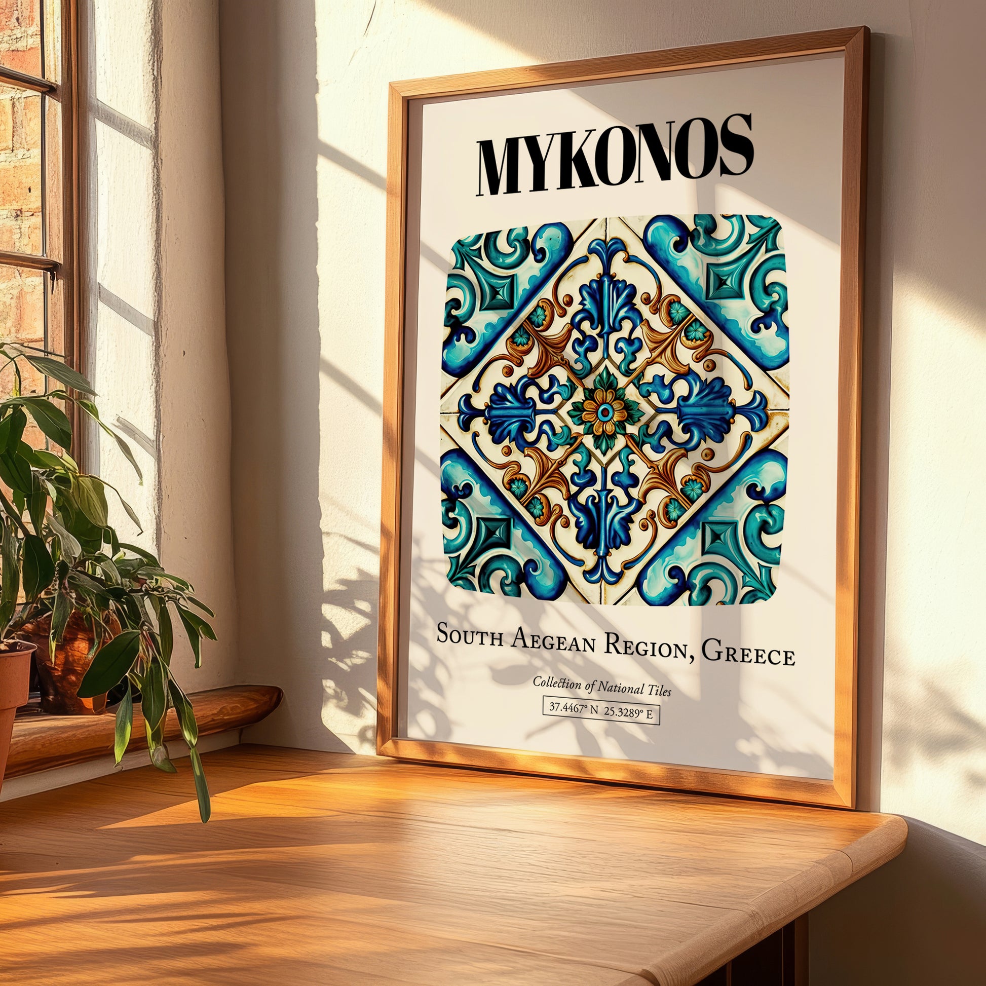Mykonos, Greece – Travel Wall Decor, clean layout with no caption