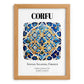 Corfu, Greece – Travel Print, set in oak frame