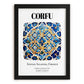 Corfu, Greece – Travel Print, in sleek black frame