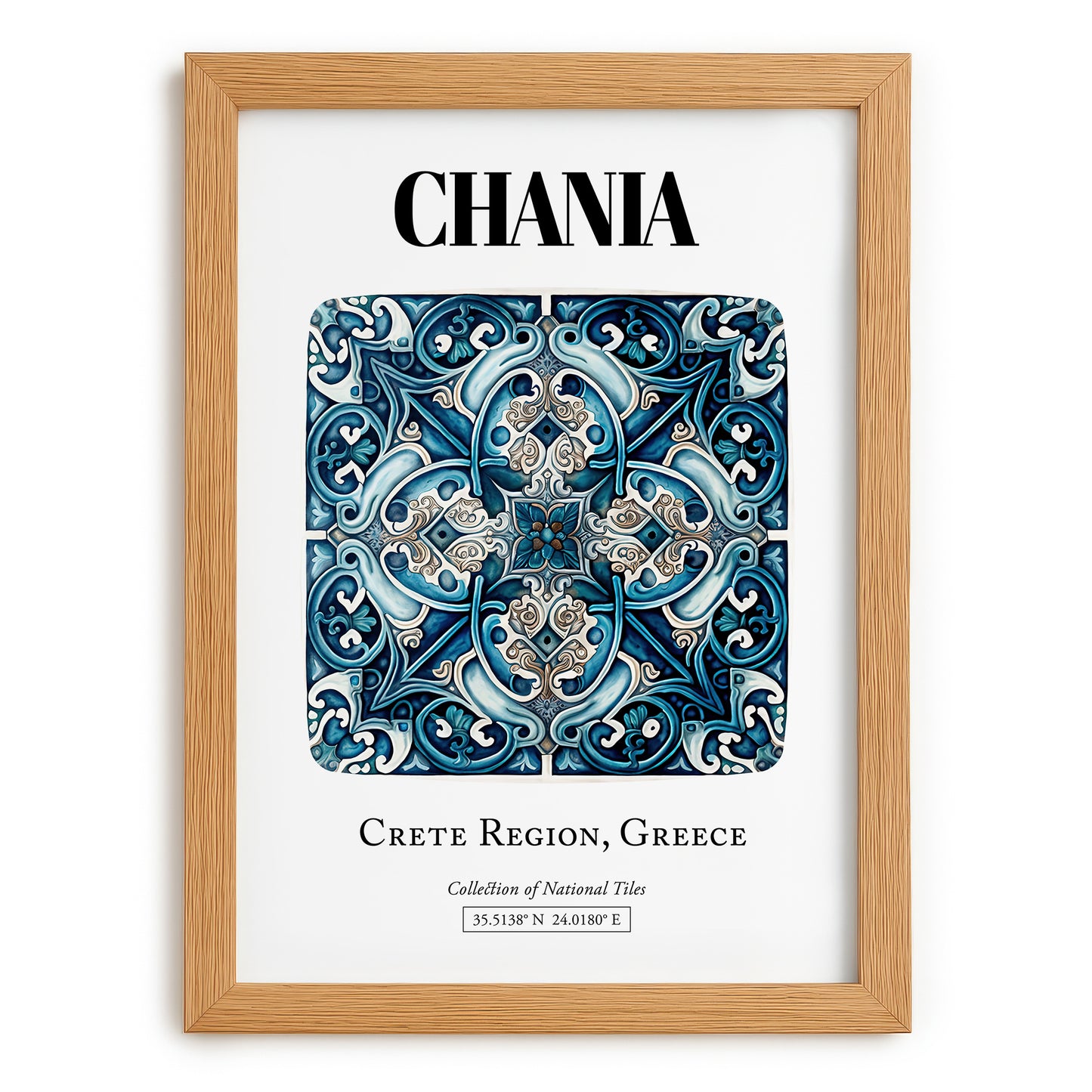 Chania, Greece – Travel Wall Art, set in oak frame