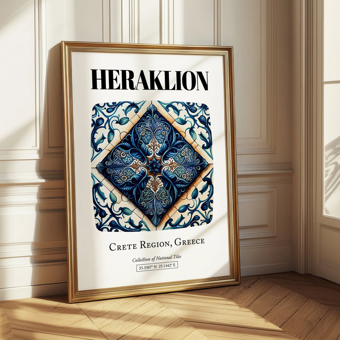 Heraklion, Greece – Travel Wall Art, styled in a charming Paris street view