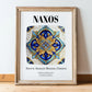 Naxos, Greece – Travel Wall Decor, in wooden frame leaning on the floor