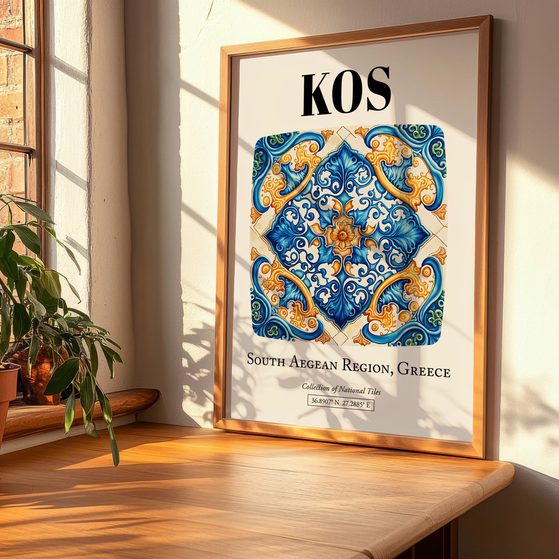Kos, Greece – Global Cities Wall Print, clean layout with no caption