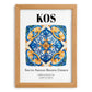 Kos, Greece – Global Cities Wall Print, set in oak frame