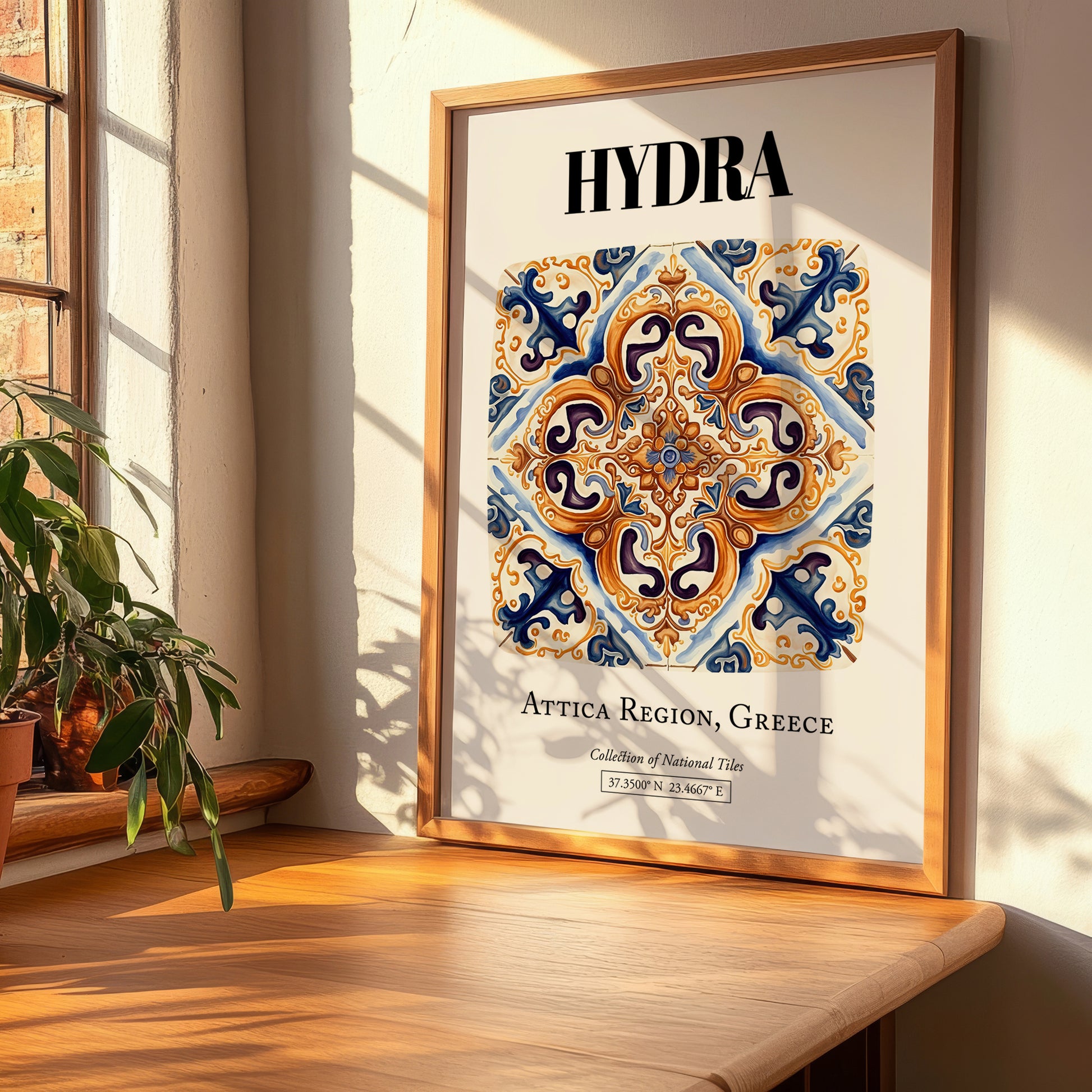 Hydra, Greece – Away From Home Poster, clean layout with no caption