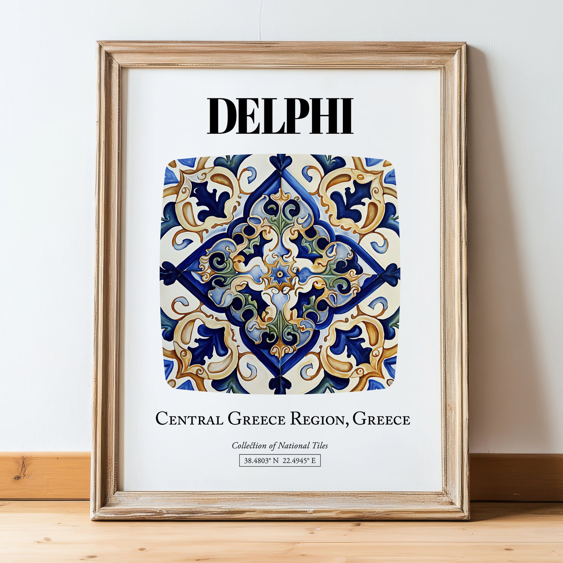 Delphi, Greece – Global Wall Art, in wooden frame leaning on the floor